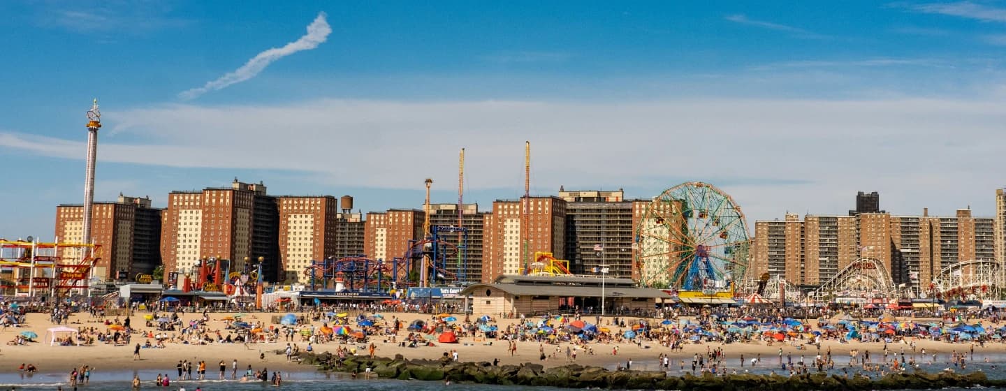 coney island wide angle shot representing kat skwarek joining firefish usa