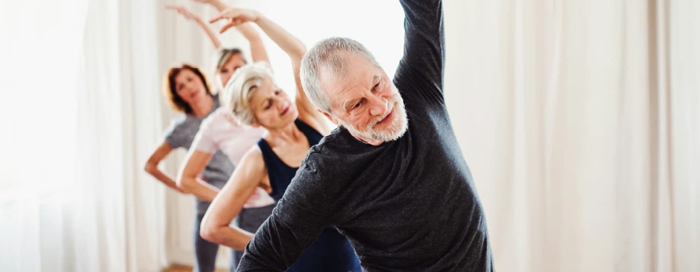 older people in a fitness class to represent firefish and the account planning group's session on health